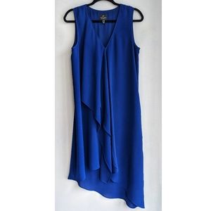 Adrianna Papell Asymmetrical Hem Drape Gown